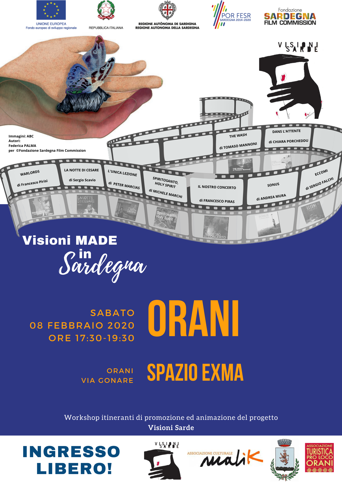 Ad Orani “Visioni made in Sardegna”, l’8 febbraio appuntamento presso lo Spazio ExMa