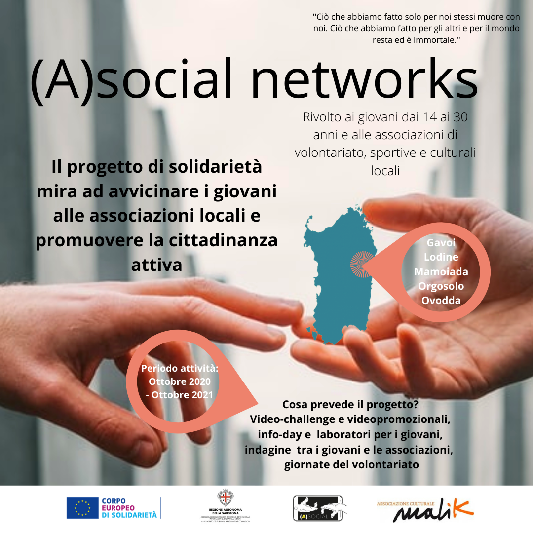 “(A) Social Networks ”, il progetto di inclusione e attivismo sociale contro l’isolamento da Covid-19