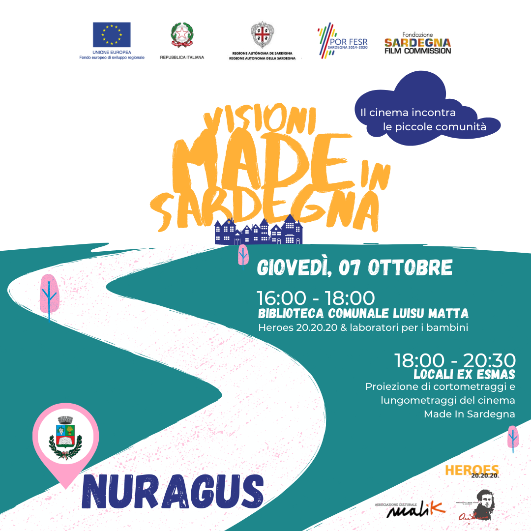 “Visioni made in Sardegna – Il cinema incontra le piccole comunità”, Il progetto di Malik ETS giovedì 7 ottobre a Nuragus