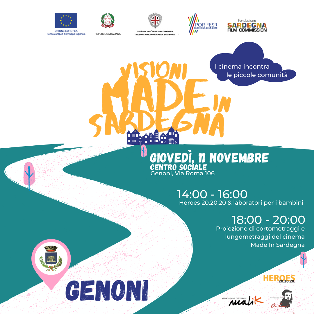 “Visioni made in Sardegna – Il cinema incontra le piccole comunità”  L’11 novembre appuntamento a Genoni