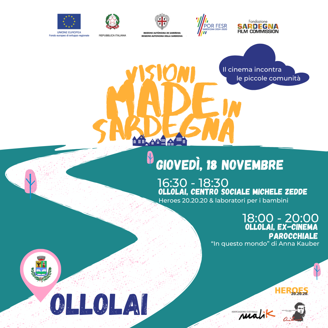 “Visioni made in Sardegna – Il cinema incontra le piccole comunità”  Il progetto di Malik ETS giovedì 18 novembre a Ollolai